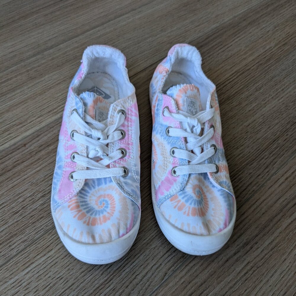 Roxy Bayshore Slip On Sneakers - Pastel Tie Dye - Women's 5